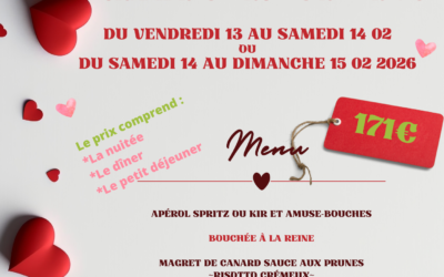 Week-end Saint Valentin en chambres d&rsquo;hôtes