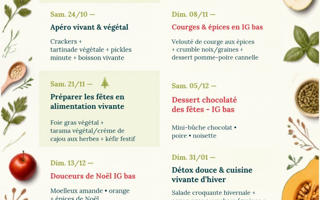 Alimentation vivante • IG bas • Cuisine santé & gourmande